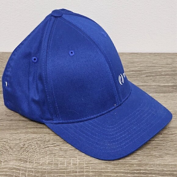 TransCanada  FlexFit Blue Grey Baseball Hat Cap Adjustable Size S/M Curved Brim - Picture 6 of 13
